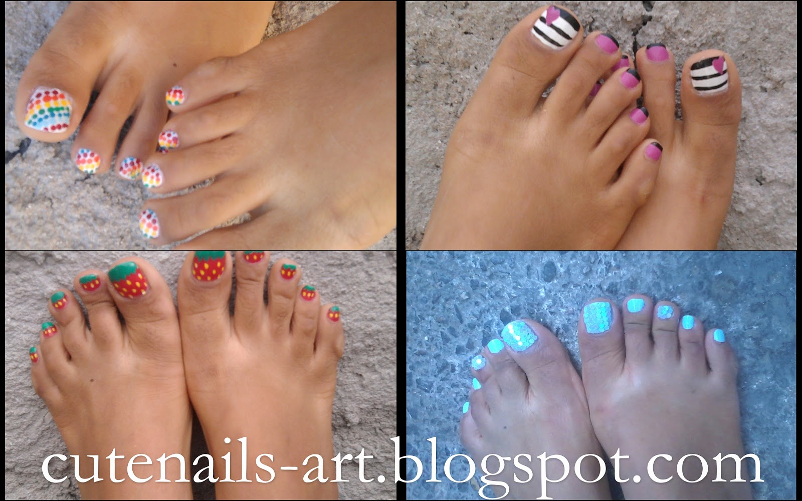 maroc-cutenails-art: 4 summer pedicures,easy & fun designs