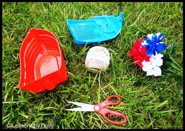 Help your students observe Memorial Day with a flower boat floating event.  These patriotic flower boats are simple to make.  Children can help decorate the boats by gluing flowers on to them.  Float the boats in a small plastic pool, pond, or other body of water.  Have a moment of silence, give thanks, or read the names of local men and women who died while serving the United States Armed Forces.  Children love the idea of floating boats which makes this a highly engaging Memorial Day activity!