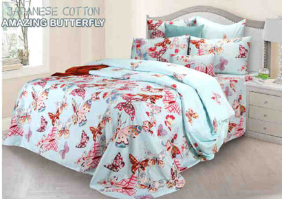 Sprei Katun Jepang Motif Amazing Bufferfly