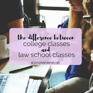 How law school classes differ from college classes. What law school classes are like. What to expect in a law school class | brazenandbrunette.com