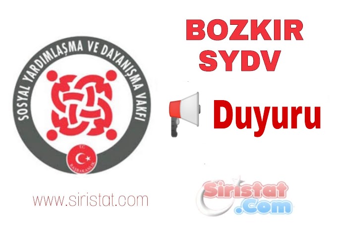 Bozkır Sosyal Yardımlaşma Vakfından Duyuru