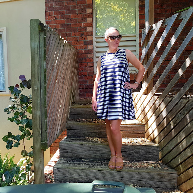 Kmart striped swing dress | Almost Posh