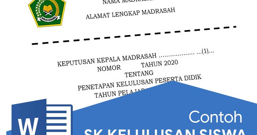Download Contoh SK Kelulusan Peserta Didik Madrasah MI ...