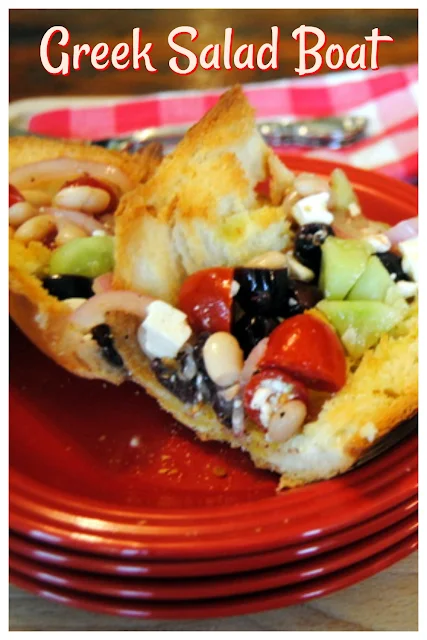 Greek Salad Boat at Miz Helen's Country Cottage