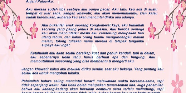 Contoh Surat Cinta Buat Nembak Pujaan Hati Terbaru Format Word