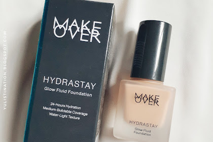 REVIEW : Makeover Hydrastay Glow Fluid Foundation W33 Honey Beige