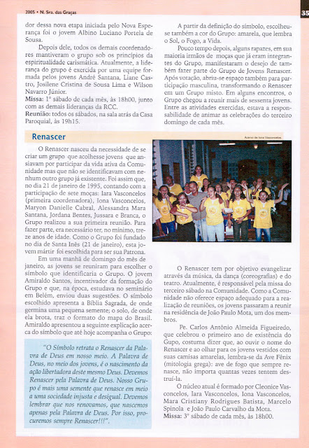 PROGRAMAÇÃO DAS FESTIVIDADES DE N. SRA. DAS GRAÇAS - 2005 - PAG 35