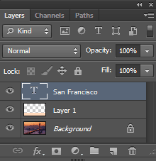 hold the Ctrl key and click on the icon of the Type layer.