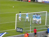 Park Chu Young celebra su primer gol con el Celta de Vigo