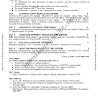 EC6303-Signals and Systems-Syllabus-Semester III-ECE-BE-Anna University