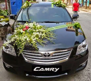 bunga dekorasi mobil pengantin