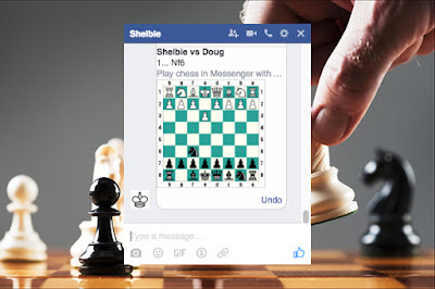  يمكنك ان تلعب الشطرنج مع اصدقائك في شات الفيس بوك أو ماسنجر 