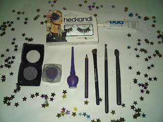 products used for purple smokey eye look