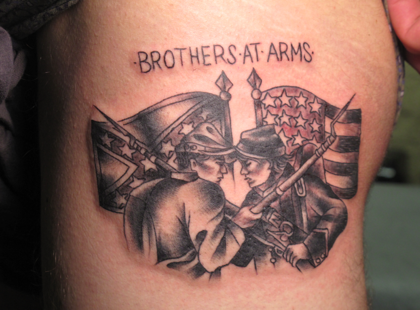 confederate tattoos. The tattoo is me and my