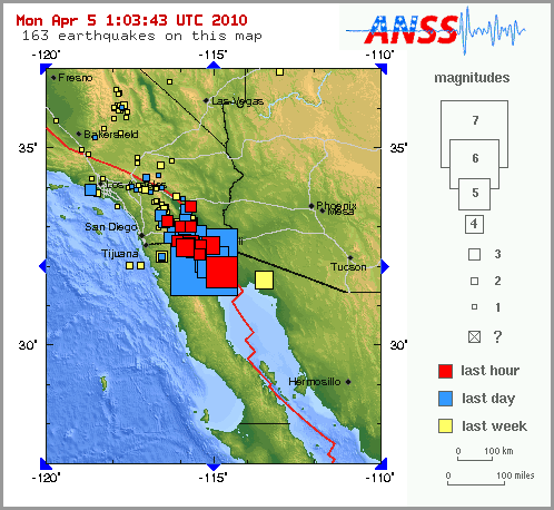 USGS Baja Earthquake Magnitude