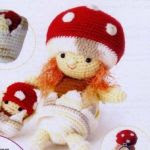 patron gratis muñeca seta amigurumi