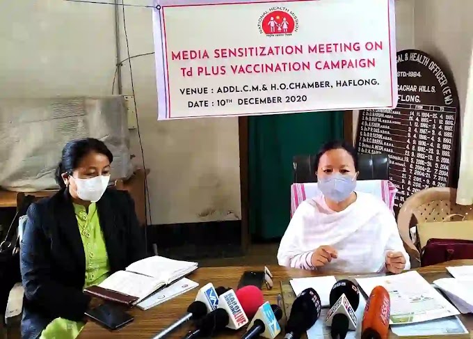 Media Sensitisation on Tetanus Plus vaccina-tion campaign held at Haflong