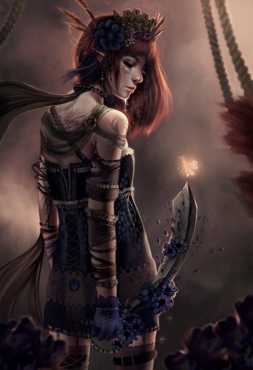 Emily Chen aStripedUnicorn deviantart ilustrações fantasia mulheres elfas personagens femininas