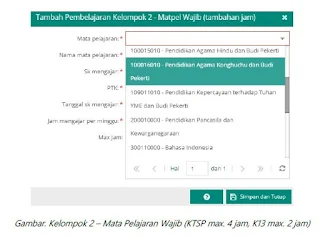 Perubahan Pemetaan Mapel per Kelompok Mapel di Dapodik