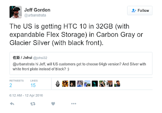 US may not get 64GB HTC 10