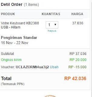 Bukti Diskon dari Lazada