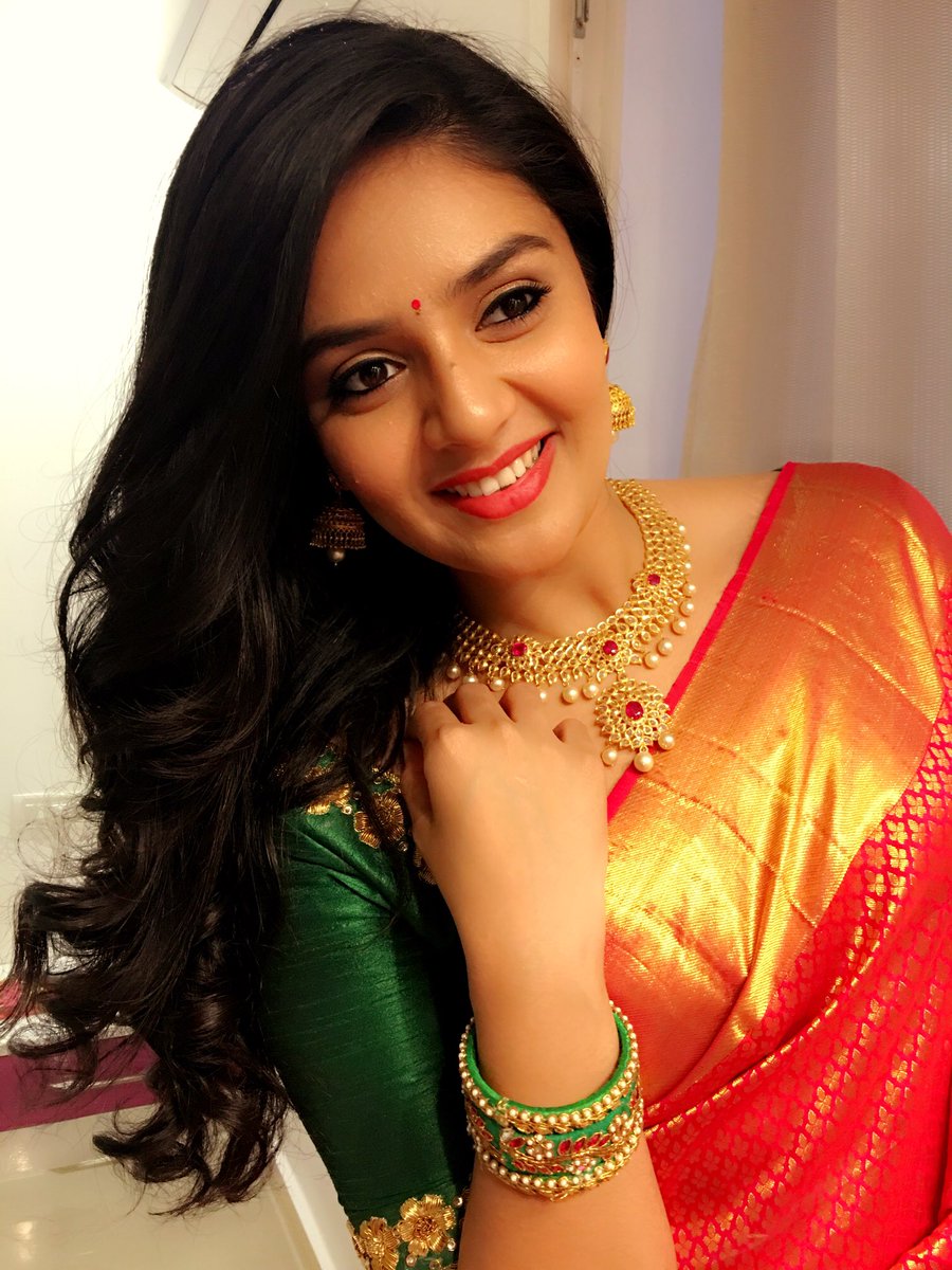 Actress Sreemukhi In Saree Images