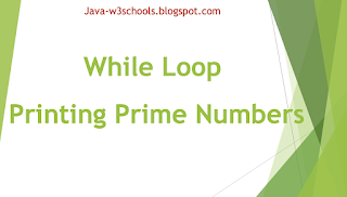 While Loop Print Prime Numbers In Java