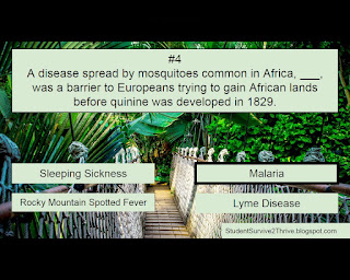 The correct answer is Malaria.