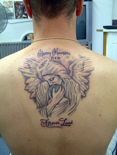 praying angel tattoo