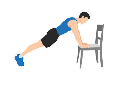 تمرين الضغط المائل Incline Push-Ups