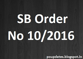 SB Order 10/2016- Revision Of Interest Rates For Small Savings Schemes