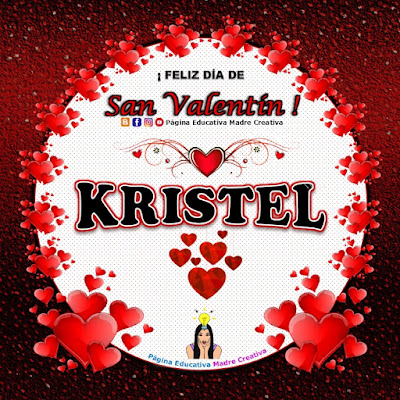 Feliz Día de San Valentín - Nombre Kristel