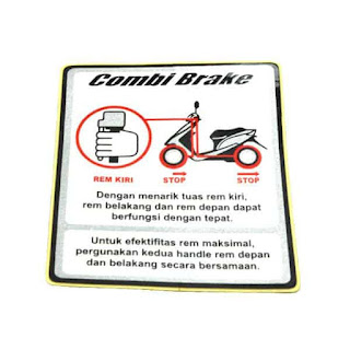 stiker motor combi brake