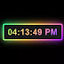 Digital Clock with Colorful Glowing Effect using HTML CSS & JavaScript