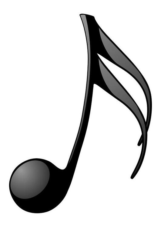 cartoon music note. hair Musical melody ackground