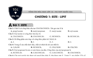 [PDF] Tổng Ôn Từ A Đến Z - Chương 1- ESTE LIPIT