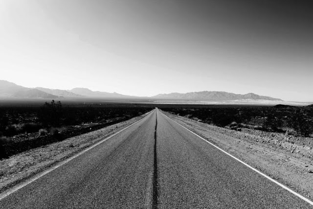 A beautiful and lonely, morning drive through the Mojave Desert.