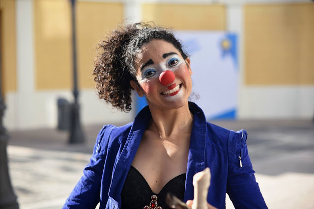 Animação com palhaços de Humor e Circo Produtora para festa virtual.