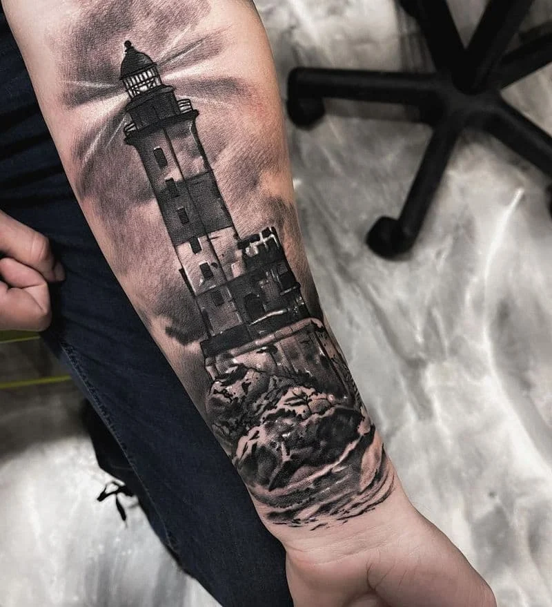 Tatuajes de faros mejores Ideas y su Significado