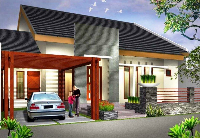 50 rumah  minimalis  1  lantai  2 lantai  tampak  depan 