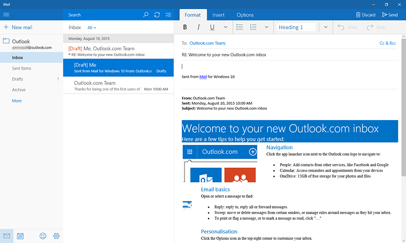 Mail Windows 10