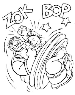 fight Popeye The Sailor Man Coloring Pictures