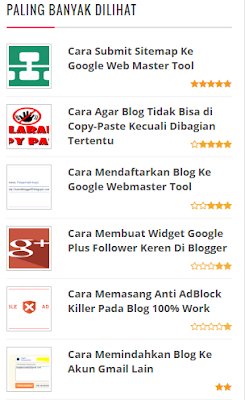 Cara Membuat Efek Rating Bintang Keren di Popular Post