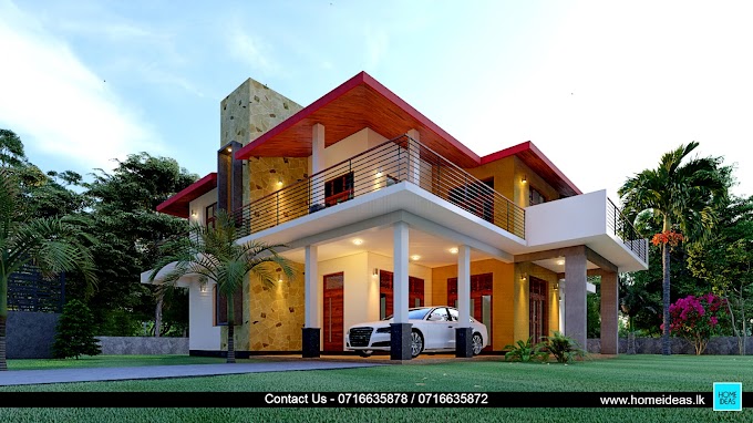 3 Bedroom Two Story House Design For Mr. Manoj At Dambadeniya, Kurunegala Sri Lanka - www.homeideas.lk- House Design Sri Lanka