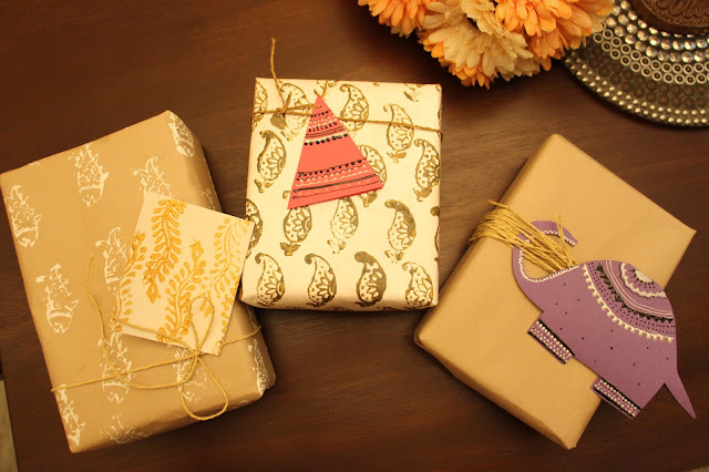 DIY Diwali Gift Wrapping Ideas  Wrapping Paper and Name  