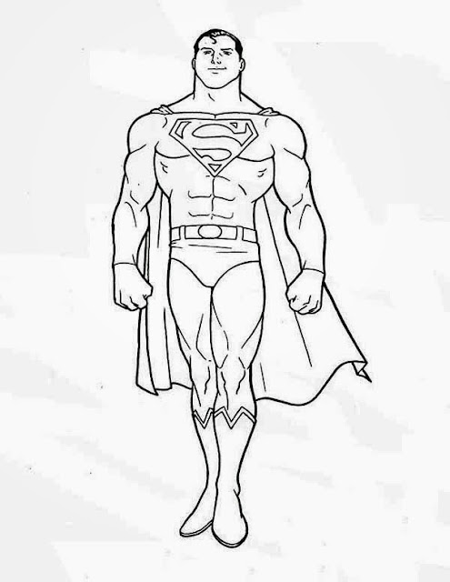 superman derwing colour drawing hd