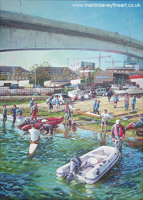 Itchen bridge rowing club artwork landscape