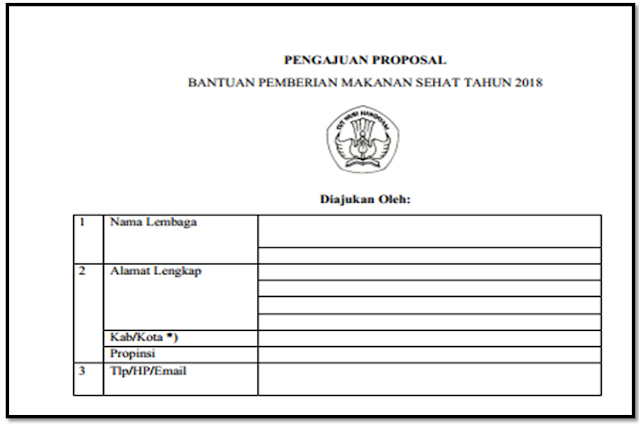 Pengajuan Proposal Bantuan Pemberian Makanan Sehat PAUD 2018