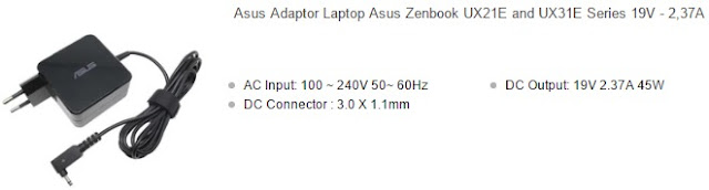 harga charger laptop asus zenbook original