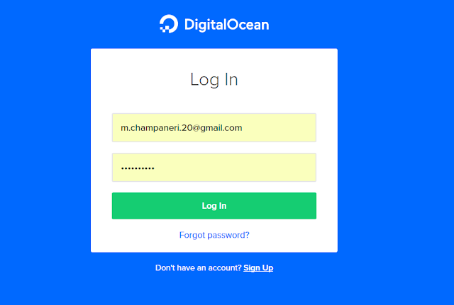 Digital Ocean Login